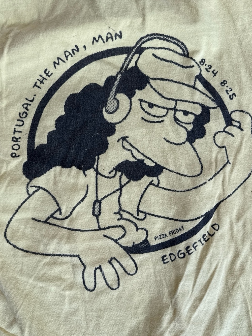 Portugal. The Man Graphic Band Tee - yellow with Black Print